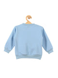 Blue Cat Printed Fleece Sweatshirt