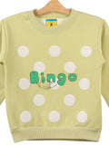 Green Bingo Printed Fleece Sweatshirt