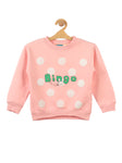 Pink Bingo Printed Fleece Sweatshirt