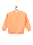 Orange Bingo Printed Fleece Sweatshirt
