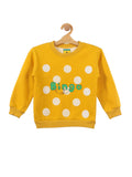 Mustard Bingo Printed Fleece Sweatshirt