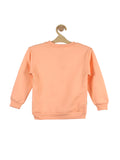 Orange Rabbit Printed Front Open Fleece Sweatshirt