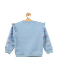 Blue Strawberry Printed Fleece Sweatshirt