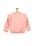 Pink Strawberry Printed Fleece Sweatshirt