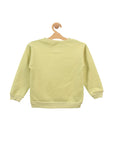Green Butterfly Printed Fleece Sweatshirt
