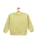 Green Butterfly Printed Fleece Sweatshirt