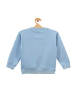 Blue Butterfly Printed Fleece Sweatshirt