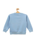 Blue Butterfly Printed Fleece Sweatshirt