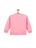 Deep Pink Butterfly Printed Fleece Sweatshirt