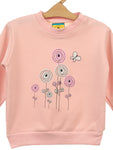 Pink Butterfly Printed Fleece Sweatshirt