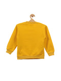 Mustard Butterfly Printed Fleece Sweatshirt