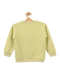 Green Bear Printed Fleece Sweatshirt