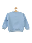 Blue Bear Printed Fleece Sweatshirt