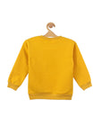 Mustard Bear Printed Fleece Sweatshirt