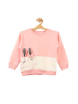 Pink Rabbit Printed Fleece Sweatshirt