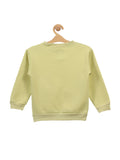 Green Lamb Printed Fleece Sweatshirt