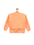 Orange Lamb Printed Fleece Sweatshirt