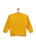 Mustard Lamb Printed Fleece Sweatshirt