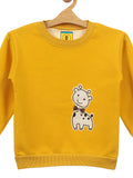Mustard Lamb Printed Fleece Sweatshirt