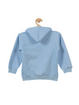 Blue Cat Printed Fleece Hooded Sweatshirt
