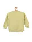 Green Number Printed Fleece Hooded Sweatshirt
