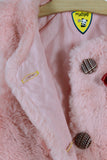 Pink Front Open Girls Jacket