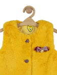Mustard Front Open Girls Jacket