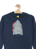 Shark Navy Blue Hooded Sweatshirt