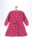 Pink Mickey Printed Cotton Frock