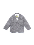 Grey Front Open Button Jacket