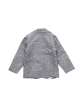 Grey Front Open Button Jacket