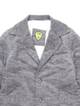 Grey Front Open Button Jacket