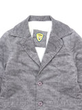 Grey Front Open Button Jacket