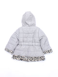 Grey Front Open Hooded Jacket