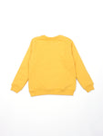 Yellow Fur Lined Printed Round Neck Sweatshirt
