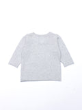 Grey Printed Round Neck Sweater