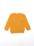 Mustard Boy Printed Round Neck Sweater