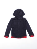Navy Blue Front Open Sweater