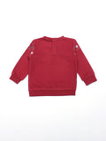 Red Christmas Print Round Neck Sweatshirt