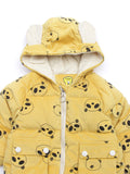 Yellow Front Open Hooded Jacket