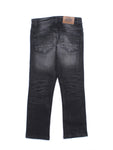 Black Distressed Straight Fit Jeans