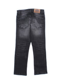 Black Distressed Straight Fit Jeans