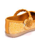 Mustard Mary Jane's Belle with Applique Detail