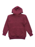 Front Open Hooded Sweatshirt - Maroon