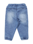 Mild Distressed Jogger Jeans - Blue
