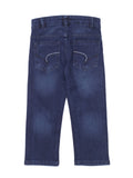 Mild Distressed Straight Fit Jeans - Deep Blue
