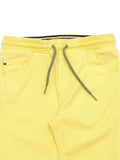 Peach Finish Straight Fit Trouser - Yellow