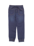 Mild Distressed Straight Fit Jogger Jeans - Navy Blue
