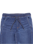 Mild Distressed Straight Fit Jogger Jeans - Blue