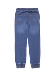 Mild Distressed Straight Fit Jogger Jeans - Blue